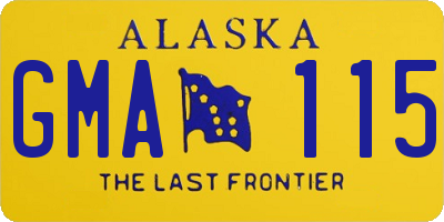 AK license plate GMA115