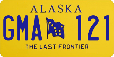 AK license plate GMA121
