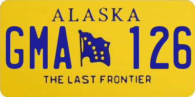 AK license plate GMA126