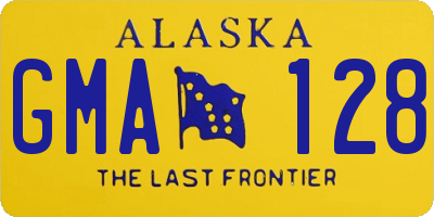 AK license plate GMA128