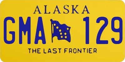 AK license plate GMA129