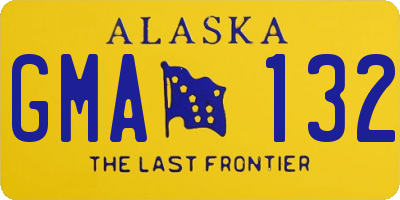 AK license plate GMA132