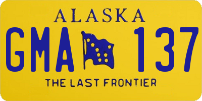 AK license plate GMA137