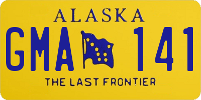 AK license plate GMA141