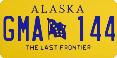 AK license plate GMA144