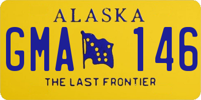 AK license plate GMA146