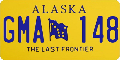 AK license plate GMA148