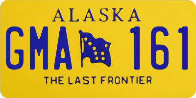AK license plate GMA161