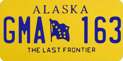 AK license plate GMA163