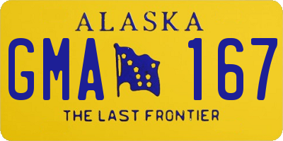 AK license plate GMA167