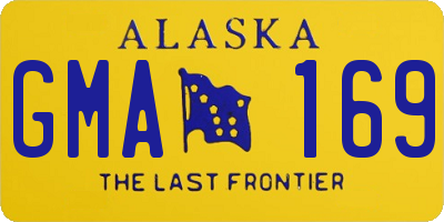 AK license plate GMA169