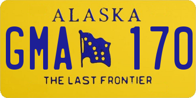 AK license plate GMA170