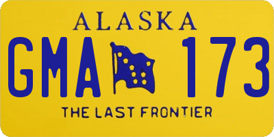 AK license plate GMA173