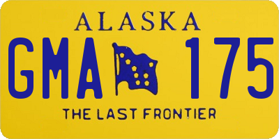 AK license plate GMA175