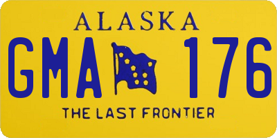 AK license plate GMA176