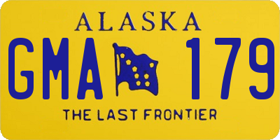 AK license plate GMA179