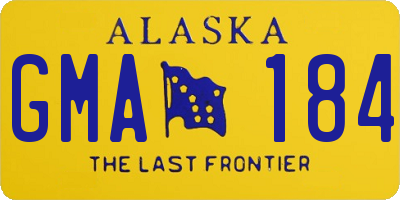 AK license plate GMA184