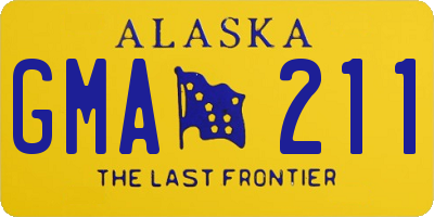 AK license plate GMA211