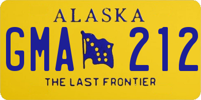 AK license plate GMA212