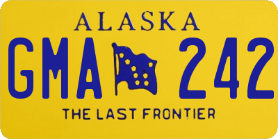 AK license plate GMA242