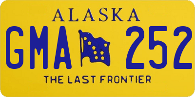 AK license plate GMA252