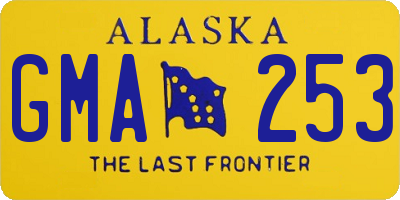 AK license plate GMA253
