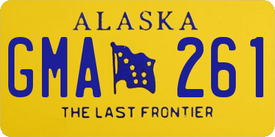 AK license plate GMA261