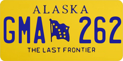 AK license plate GMA262