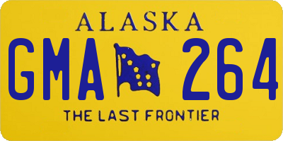AK license plate GMA264