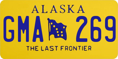 AK license plate GMA269