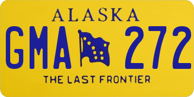 AK license plate GMA272
