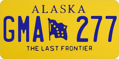 AK license plate GMA277