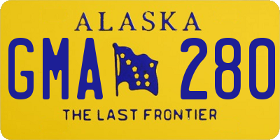AK license plate GMA280