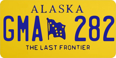 AK license plate GMA282
