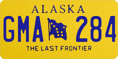 AK license plate GMA284
