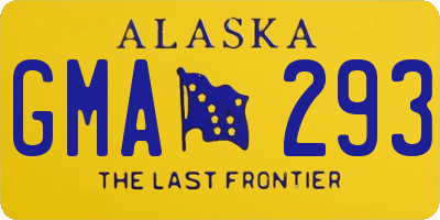 AK license plate GMA293
