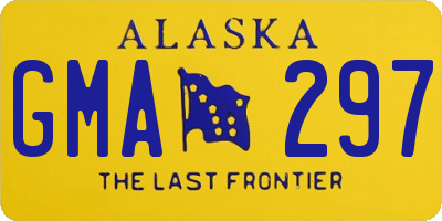 AK license plate GMA297