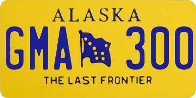 AK license plate GMA300