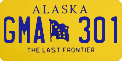 AK license plate GMA301