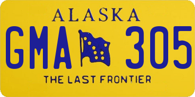 AK license plate GMA305