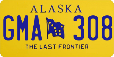 AK license plate GMA308