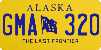 AK license plate GMA320