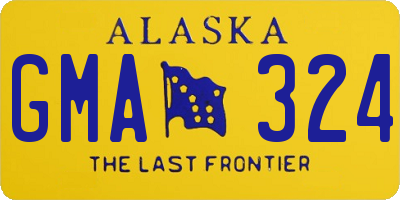 AK license plate GMA324