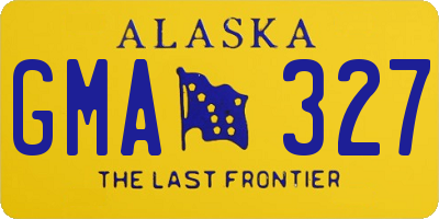 AK license plate GMA327