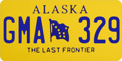 AK license plate GMA329