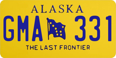 AK license plate GMA331