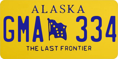 AK license plate GMA334