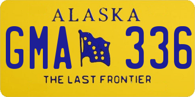AK license plate GMA336