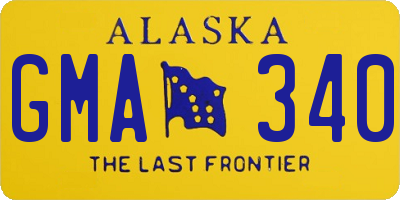 AK license plate GMA340