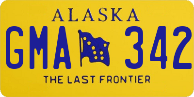 AK license plate GMA342